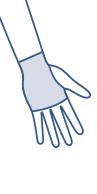 Handschuh ohne Daumen Skizze von BELSANA Handschuh ohne Daumen