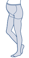 Strumpfhose mit extra weitem Leibteil (z.B. für Schwangere, nur Maßanfertigung) Skizze von BELSANA Strumpfhose mit extra weitem Leibteil