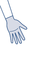 Handschuh mit Fingern Skizze von BELSANA Handschuh mit Fingern